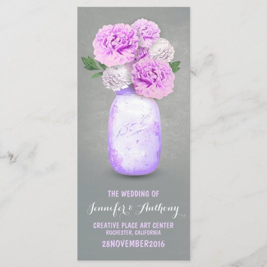 色彩の鮮やかメイスンの結婚式 プログラム (正面)