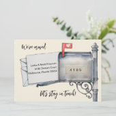 色彩の鮮やかメイルボックスの水彩移行のお知らせ 招待状 (スタンド正面)