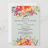 色彩の鮮やかモダン花のリハ結婚サル 招待状 (正面)