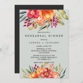 色彩の鮮やかモダン花のリハ結婚サル 招待状