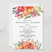 色彩の鮮やかモダン花のリハ結婚サル 招待状 (正面)