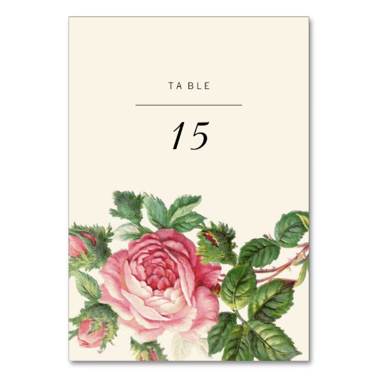 色彩の鮮やかヴィンテージバラボホ結婚の テーブルナンバー (正面)