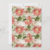 色彩の鮮やかヴィンテージフローラブライダルシャワー招待 招待状 (裏面)