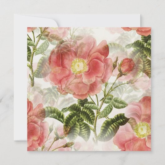 色彩の鮮やかヴィンテージフローラ保存日 セーブザデート (裏面)