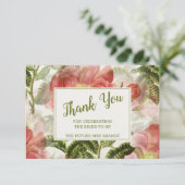 色彩の鮮やかヴィンテージブライダルシャワー サンキューカード (スタンド正面)