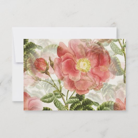 色彩の鮮やかヴィンテージブライダルシャワー サンキューカード (裏面)