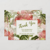 色彩の鮮やかヴィンテージブライダルシャワー サンキューカード (正面/裏面)