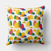 色彩の鮮やか丘 – 白 クッション (裏面)