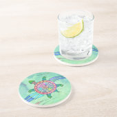 色彩の鮮やか亀砂岩 コースター (側面)