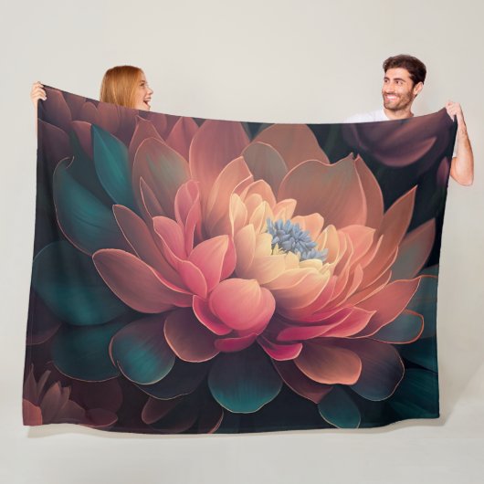 色彩の鮮やか咲きはっきりした花 フリースブランケット (インサイチュ)