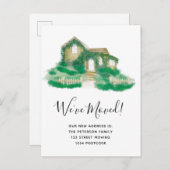 色彩の鮮やか国モダン家引越案内 案内ポストカード (正面/裏面)