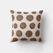 色彩の鮮やか大きな茶色の点 クッション (裏面)