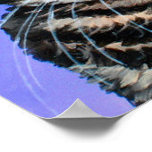 色彩の鮮やか太い猫 ポスター (角)