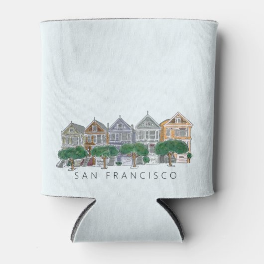 色彩の鮮やか女子サン結婚フランシスコ 缶クーラー (正面)