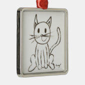 色彩の鮮やか子猫オーナメント メタルオーナメント (右)