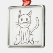 色彩の鮮やか子猫オーナメント メタルオーナメント (左)