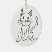色彩の鮮やか子猫オーナメント – 青 セラミックオーナメント (右)
