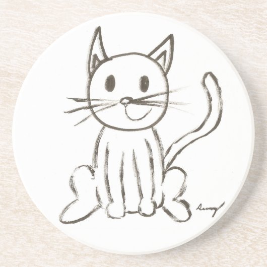 色彩の鮮やか子猫 コースター (正面)