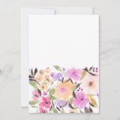 色彩の鮮やか庭の花の水色Sweet 16 招待状 (裏面)