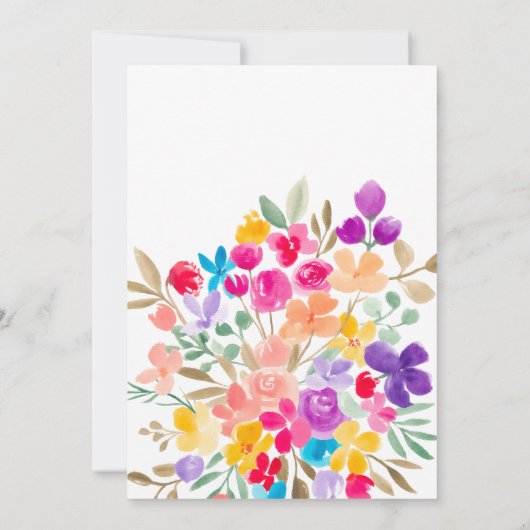 色彩の鮮やか庭野草牧草甘16 招待状 (裏面)