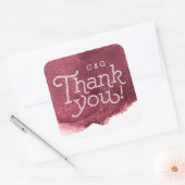 色彩の鮮やか感謝していごシンプル結婚のご機嫌をモダンます スクエアシール (封筒)