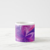 色彩の鮮やか抽象芸術ファンタジー花水色 エスプレッソカップ (正面)