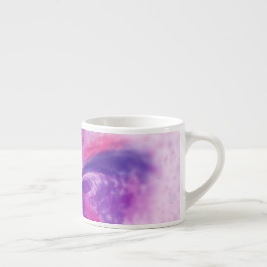 色彩の鮮やか抽象芸術ファンタジー花水色 エスプレッソカップ (右)