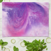 色彩の鮮やか抽象芸術ファンタジー花水色 キッチンタオル (折り畳み)