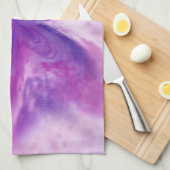 色彩の鮮やか抽象芸術ファンタジー花水色 キッチンタオル (四つ折り)