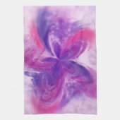 色彩の鮮やか抽象芸術ファンタジー花水色 キッチンタオル (縦)