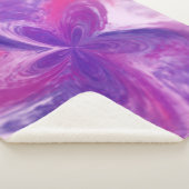 色彩の鮮やか抽象芸術ファンタジー花水色 シェルパブランケット (3/4)