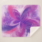 色彩の鮮やか抽象芸術ファンタジー花水色 シェルパブランケット (正面(横))