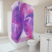 色彩の鮮やか抽象芸術ファンタジー花水色 シャワーカーテン (インサイチュ)