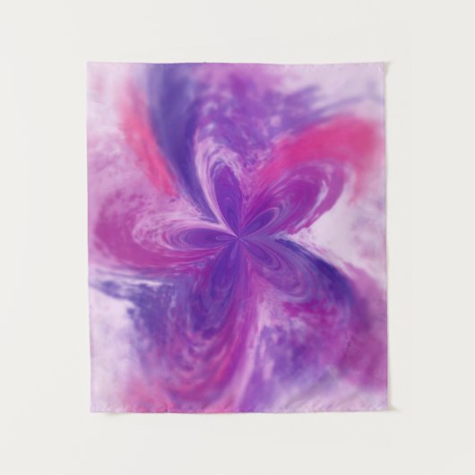 色彩の鮮やか抽象芸術ファンタジー花水色 タペストリー (正面)
