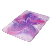 色彩の鮮やか抽象芸術ファンタジー花水色 バスマット (アングル)