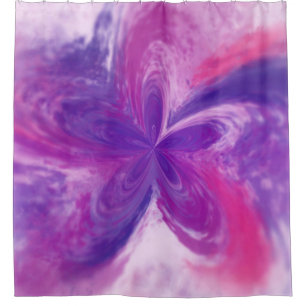 色彩の鮮やか抽象芸術ファンタジーFlower Watercolor シャワーカーテン