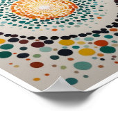 色彩の鮮やか拡張のドット感覚ウォールアートポスター ポスター (角)