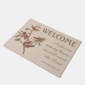 色彩の鮮やか文鳥 ドアマット (アングル)