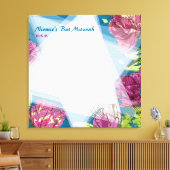 色彩の鮮やか春の花バルミツワーサインインボード キャンバスプリント (インサイチュ (リビング))