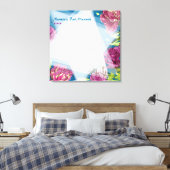 色彩の鮮やか春の花バルミツワーサインインボード キャンバスプリント (インサイチュ (寝室))