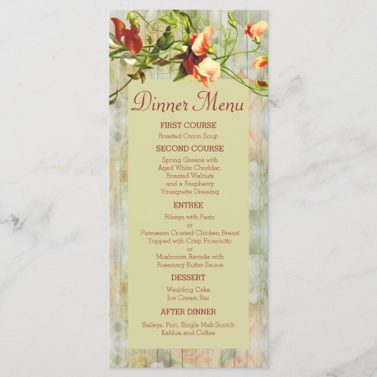 色彩の鮮やか春の花 メニュー (正面)