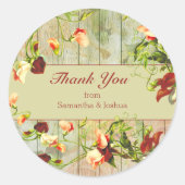 色彩の鮮やか春の花 ラウンドシール (正面)