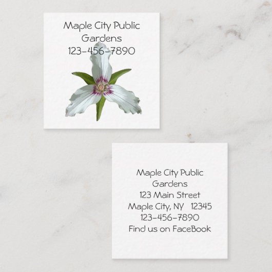 色彩の鮮やか春ワイルドフラワー名刺 スクエア名刺 (正面/裏面)