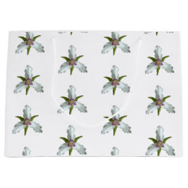 色彩の鮮やか春野草模様 ラージペーパーバッグ