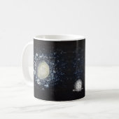 色彩の鮮やか月 コーヒーマグカップ (正面左)