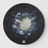 色彩の鮮やか月 ラージ壁時計 (正面)