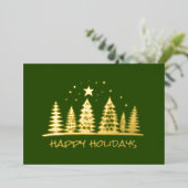 色彩の鮮やか木ハッピーホリデイ 箔シーズンカード (立ち正面)