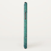 色彩の鮮やか木素朴なピンクのティール(緑がかった色)クリストライプのーム Case-Mate iPhoneケース (裏面/右)