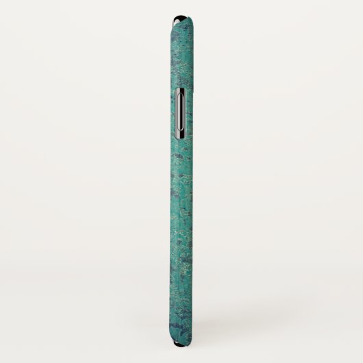 色彩の鮮やか木素朴なピンクのティール(緑がかった色)クリストライプのーム Case-Mate iPhoneケース (裏面/右)