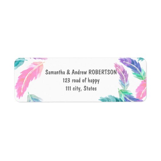 色彩の鮮やか水結婚色 ラベル (正面)